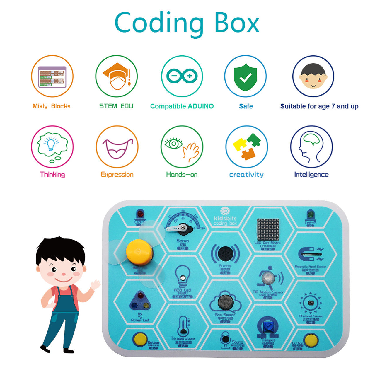 Field Box Coding Coding Box 1.0 STEM pour Arduino | SteamBots Maroc