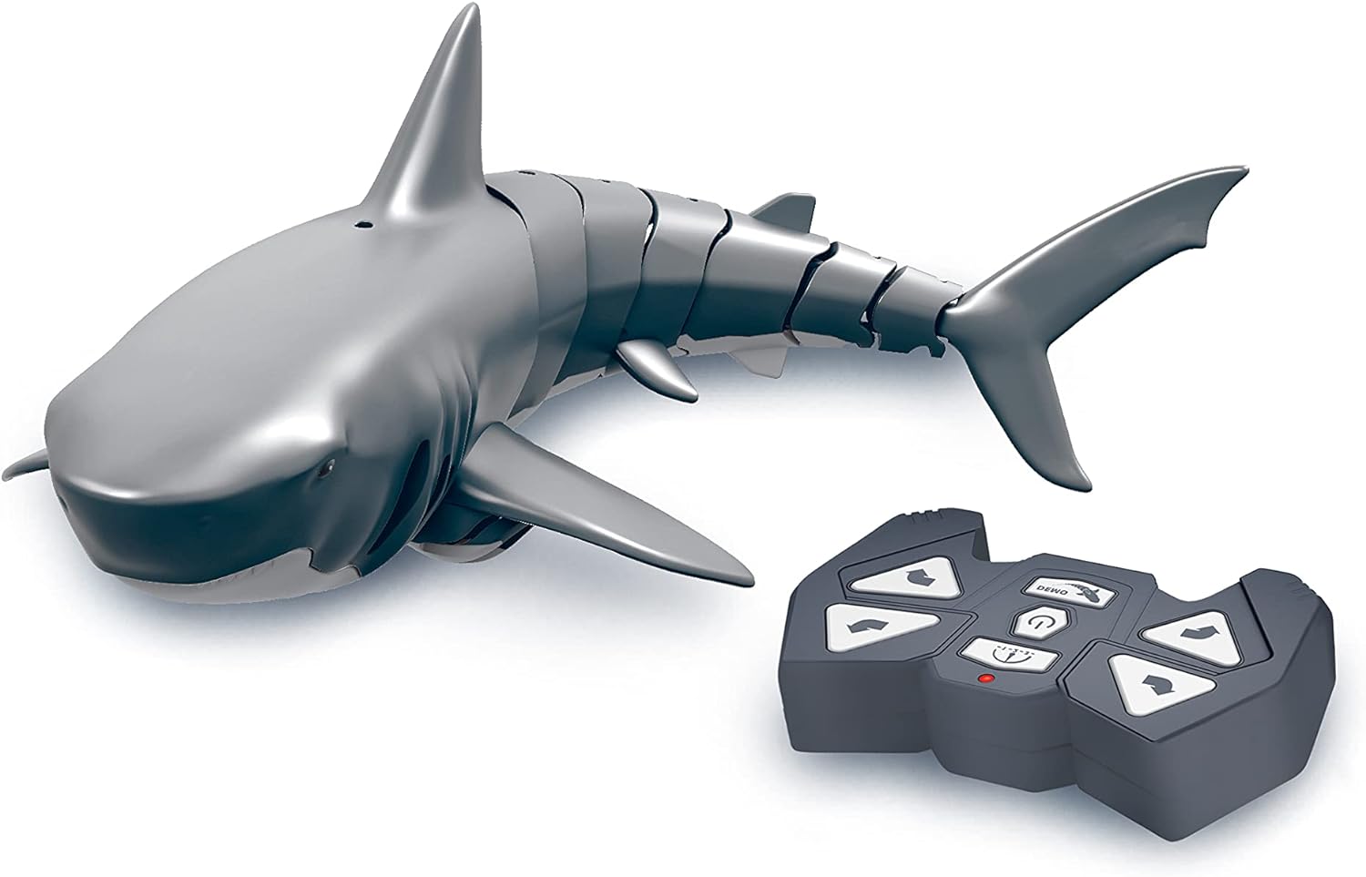 Requin télécommandé 2,4 GHz avec lumière et deux piles Requin télécommandé 2,4 GHz avec lumière et deux piles