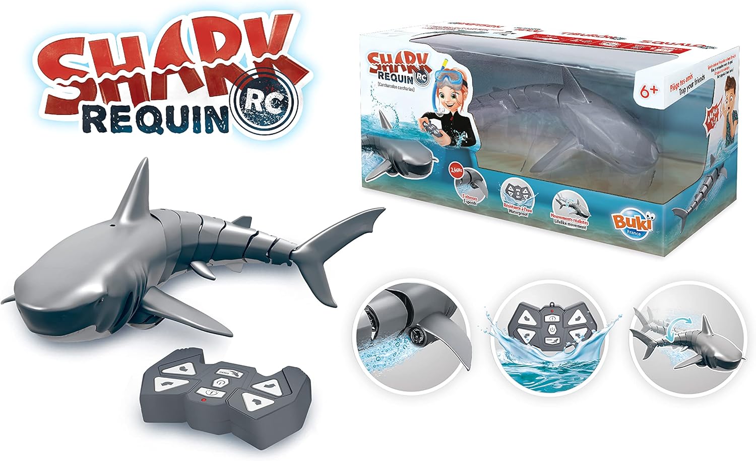 Jouet de Requin télécommandé - Bain étanche réaliste, Requin Nageur Rc Jouet de Requin télécommandé - Bain étanche réaliste, Requin Nageur Rc